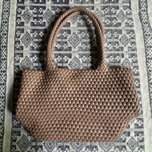 Woven Vegan Leather Shoulder Bag - NWOT